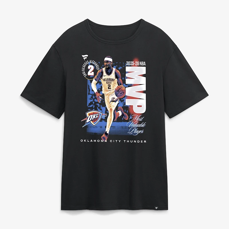 Men's Shai Gilgeous-Alexander Black Oklahoma City Thunder 2025-26 NBA MVP Legacy T-Shirt