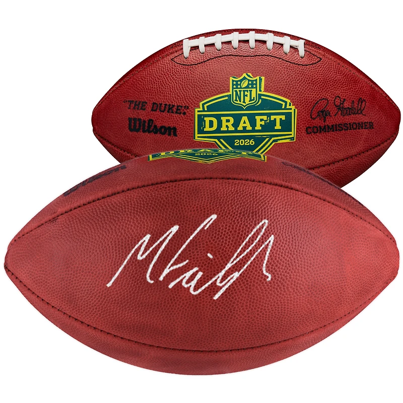 Malachi Fields New York Giants Autographed 2026 NFL Draft Wilson Duke Pro Football