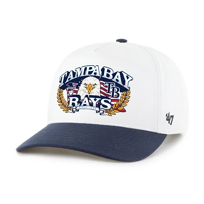 Men's '47 White/Navy Tampa Bay Rays American Eagle Hitch Adjustable Hat