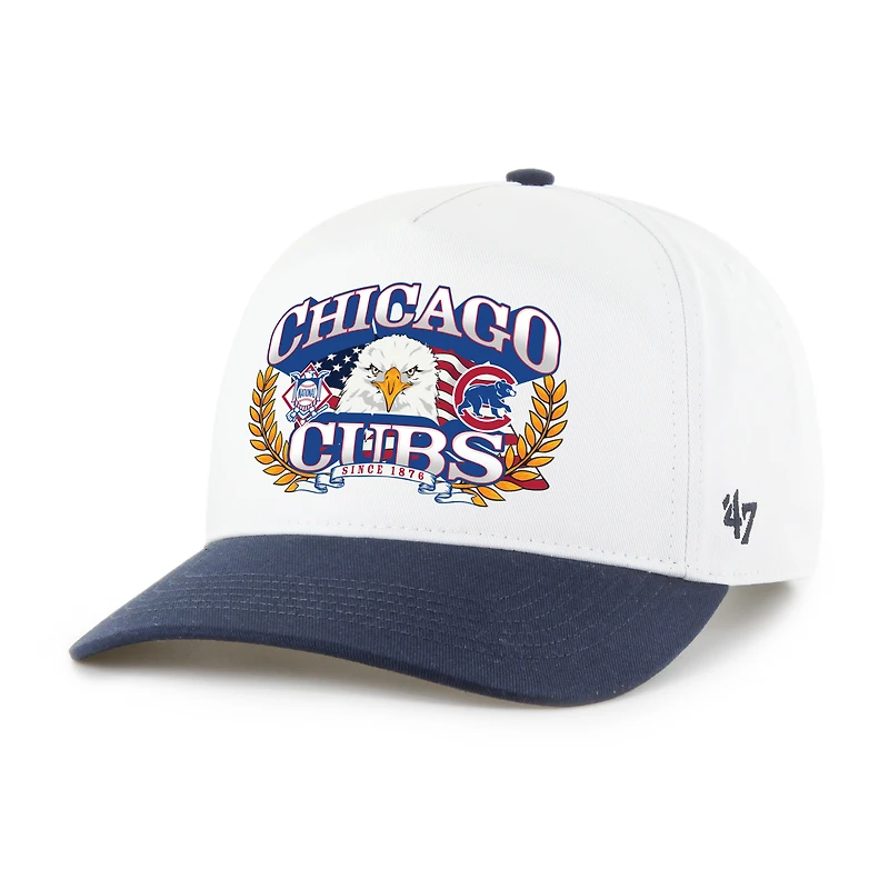 Men's '47 White/Navy Chicago Cubs Americana Eagle Hitch Adjustable Hat