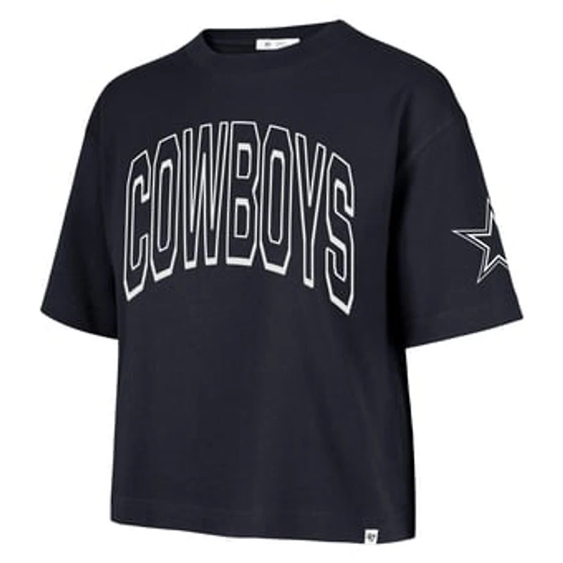 Women's '47 Navy Dallas Cowboys Call Out Reed City T-Shirt
