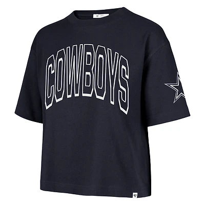 Women's '47 Navy Dallas Cowboys Call Out Reed City T-Shirt