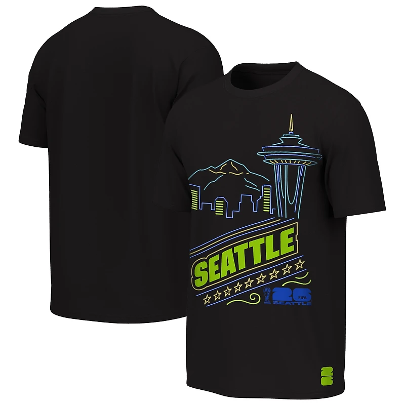 Youth Outerstuff Black FIFA World Cup 2026 Seattle Neon City Night T-Shirt
