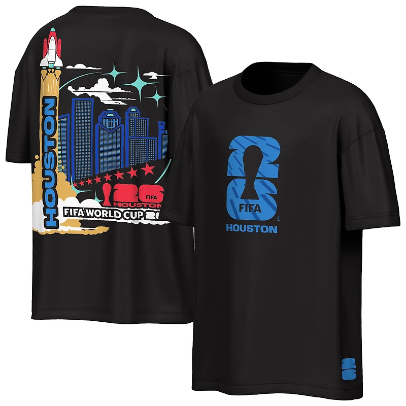 Men's Outerstuff Black FIFA World Cup 2026 Houston City Reflections T-Shirt