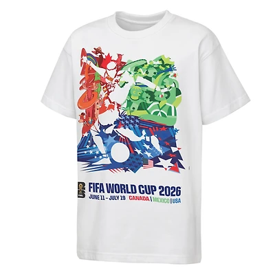 Youth Outerstuff White FIFA World Cup 2026 Official Event Poster T-Shirt