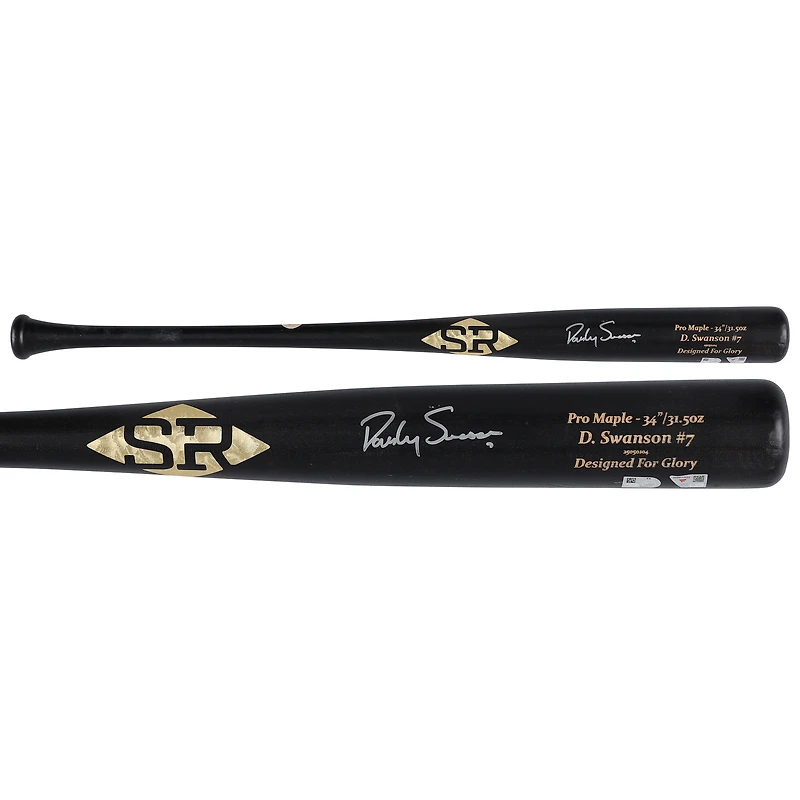 Dansby Swanson Chicago Cubs Autographed Game-Used Black SR Bat from the 2025 MLB Season
