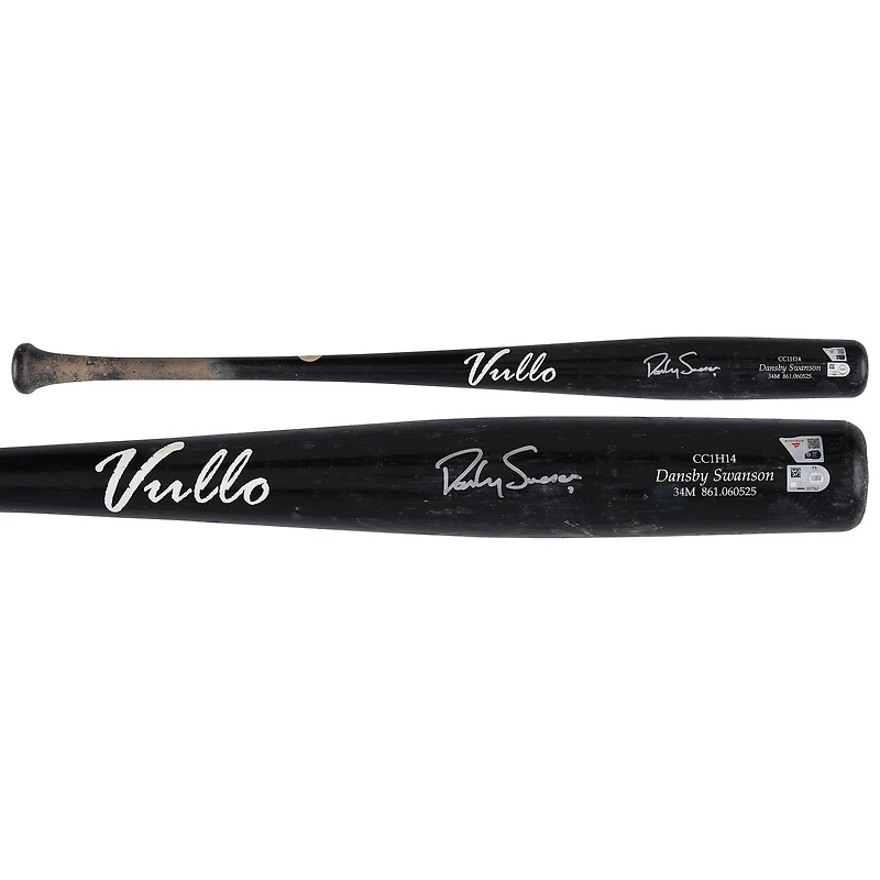 Dansby Swanson Chicago Cubs Autographed Player-Issued Black Vullo Bat from the 2025 MLB Season