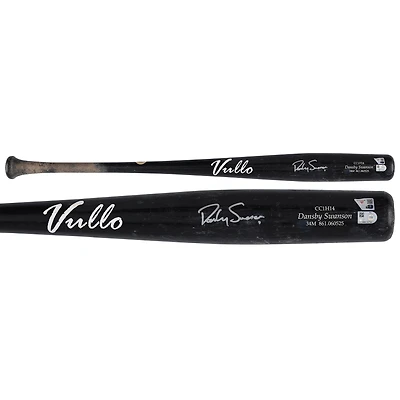 Dansby Swanson Chicago Cubs Autographed Player-Issued Black Vullo Bat from the 2025 MLB Season