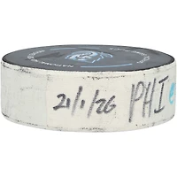 Christian Dvorak Philadelphia Flyers Game-Used Goal Puck from January 21, 2026 vs. Utah Mammoth