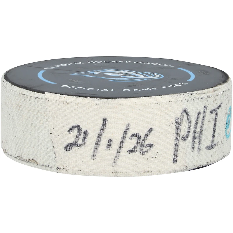 Bobby Brink Philadelphia Flyers Game-Used Goal Puck from January 21, 2026 vs. Utah Mammoth