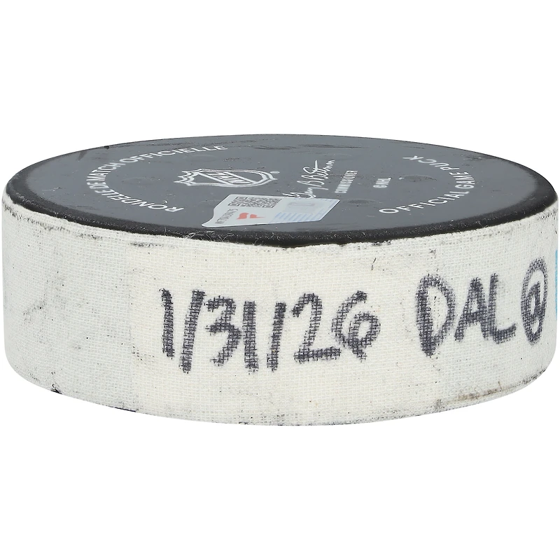 Matt Duchene Dallas Stars Game-Used Goal Puck from January 31, 2026 vs. Utah Mammoth