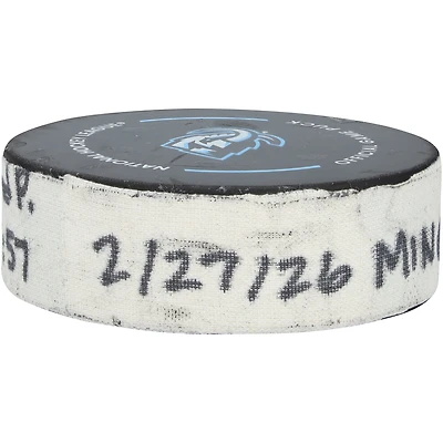 Kirill Kaprizov Minnesota Wild Game-Used Goal Puck from February 27, 2026 vs. Utah Mammoth