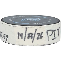Anthony Mantha Pittsburgh Penguins Game-Used Goal Puck from March 14, 2026 vs. Utah Mammoth