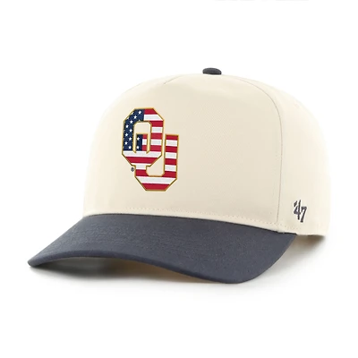 Men's '47 Natural/Navy Oklahoma Sooners Americana Flag Hitch Adjustable Hat