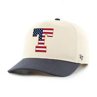 Men's '47 Natural/Navy Texas Longhorns Americana Flag Hitch Adjustable Hat