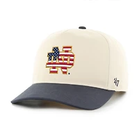 Men's '47 Natural/Navy Notre Dame Fighting Irish Americana Flag Hitch Adjustable Hat