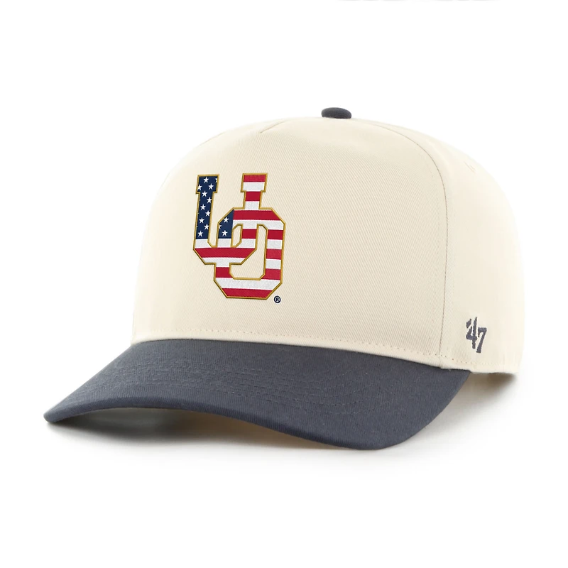 Men's '47 Natural/Navy Oregon Ducks Americana Flag Hitch Adjustable Hat