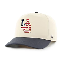 Men's '47 Natural/Navy Oregon Ducks Americana Flag Hitch Adjustable Hat