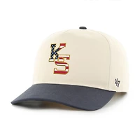 Men's '47 Natural/Navy Kansas State Wildcats Americana Flag Hitch Adjustable Hat