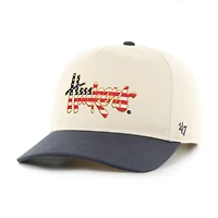Men's '47 Natural/Navy Nebraska Huskers Americana Flag Hitch Adjustable Hat