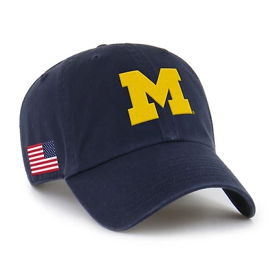 Men's '47 Navy Michigan Wolverines Americana Heritage Clean Up Adjustable Hat