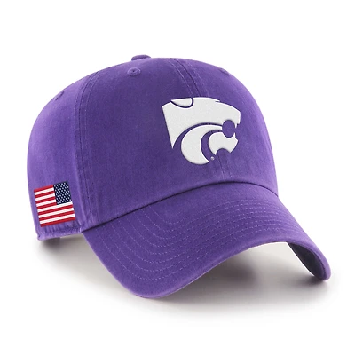 Men's '47 Purple Kansas State Wildcats Americana Heritage Clean Up Adjustable Hat
