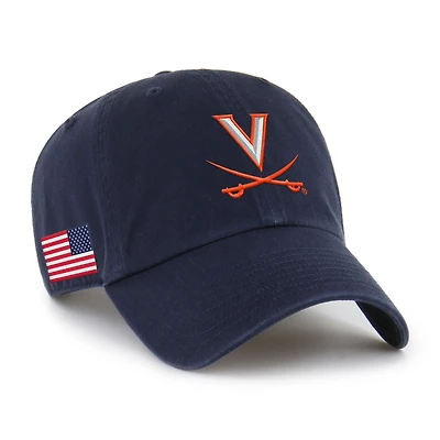 Men's '47 Navy Virginia Cavaliers Americana Heritage Clean Up Adjustable Hat