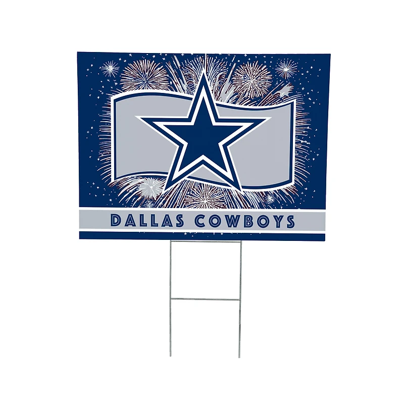 Dallas Cowboys 24" x 18" Patriotic Fireworks Outdoor Yard Sign