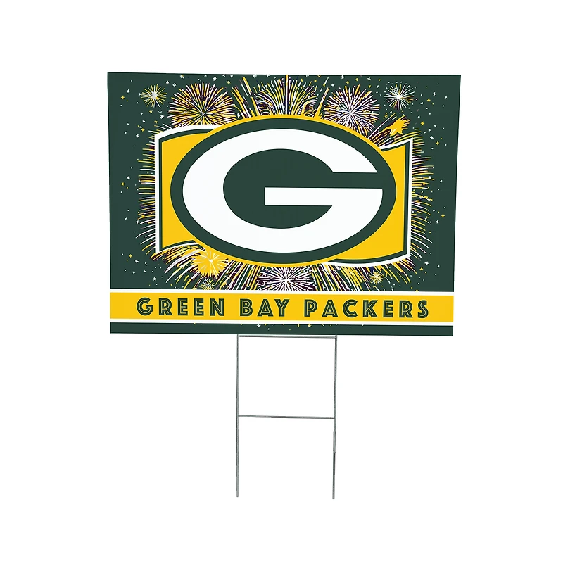 Green Bay Packers 24" x 18" Patriotic Fireworks Outdoor Yard Sign