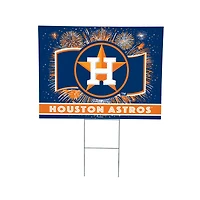 Houston Astros 24" x 18" Patriotic Fireworks Outdoor Yard Sign