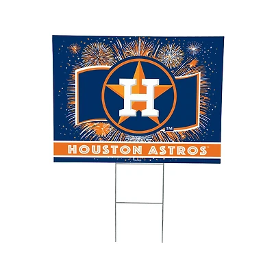 Houston Astros 24" x 18" Patriotic Fireworks Outdoor Yard Sign