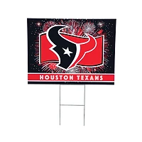 Houston Texans 24" x 18" Patriotic Fireworks Outdoor Yard Sign