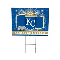 Kansas City Royals 24" x 18" Patriotic Fireworks Outdoor Yard Sign