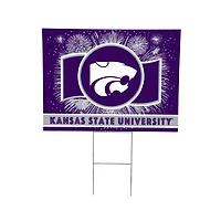 Kansas State Wildcats 24" x 18" Patriotic Fireworks Outdoor Yard Sign