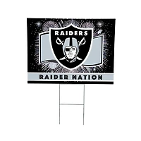 Las Vegas Raiders 24" x 18" Patriotic Fireworks Outdoor Yard Sign