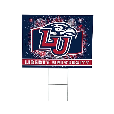 Liberty Flames 24" x 18" Patriotic Fireworks Outdoor Yard Sign