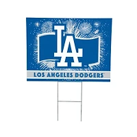 Los Angeles Dodgers 24" x 18" Patriotic Fireworks Outdoor Yard Sign
