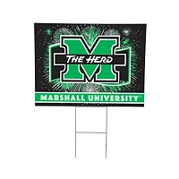 Marshall Thundering Herd 24" x 18" Patriotic Fireworks Outdoor Yard Sign