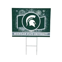 Michigan State Spartans 24" x 18" Patriotic Fireworks Outdoor Yard Sign