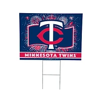 Minnesota Twins 24" x 18" Patriotic Fireworks Outdoor Yard Sign