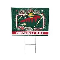 Minnesota Wild 24" x 18" Patriotic Fireworks Outdoor Yard Sign