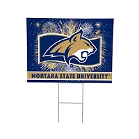 Montana State Bobcats 24" x 18" Patriotic Fireworks Outdoor Yard Sign