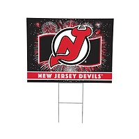 New Jersey Devils 24" x 18" Patriotic Fireworks Outdoor Yard Sign