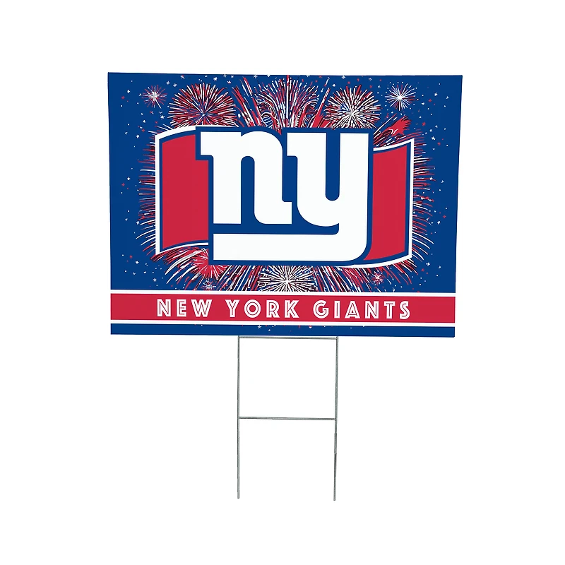 New York Giants 24" x 18" Patriotic Fireworks Outdoor Yard Sign