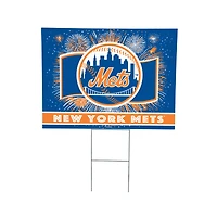 New York Mets 24" x 18" Patriotic Fireworks Outdoor Yard Sign