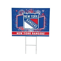 New York Rangers 24" x 18" Patriotic Fireworks Outdoor Yard Sign
