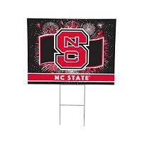 NC State Wolfpack 24" x 18" Patriotic Fireworks Outdoor Yard Sign