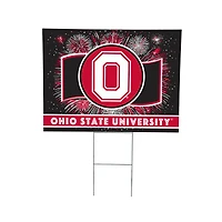Ohio State Buckeyes 24" x 18" Patriotic Fireworks Outdoor Yard Sign