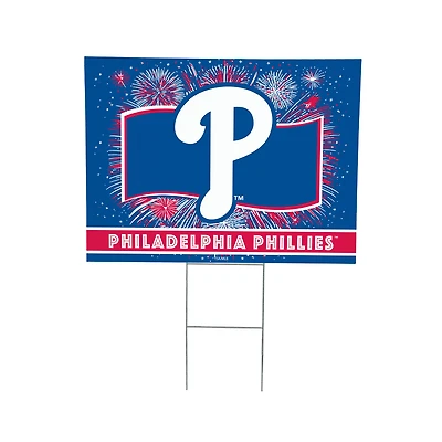 Philadelphia Phillies 24" x 18" Patriotic Fireworks Outdoor Yard Sign