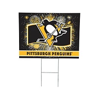 Pittsburgh Penguins 24" x 18" Patriotic Fireworks Outdoor Yard Sign